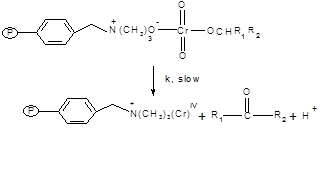 Figure of The ester formed will decompose into ketone and the intermediate chromium (IV) will be formed in the second and slow step.