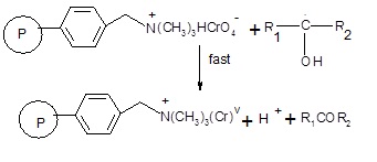 Figure of Subsequently the free radical will react with another oxidant site in the polymeric reagent in a fast step leading to the formation of chromium (V).