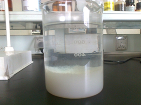Fig: Organic matter precipitated in alkaline condition