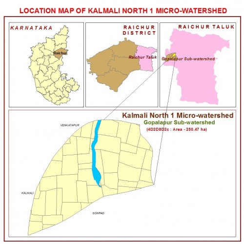 Location map of Kalmali North-1micro watershed
