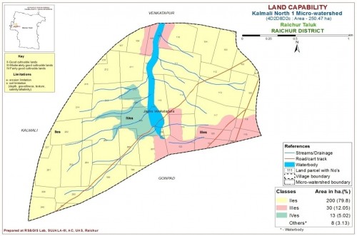 Land capability classification map of Kalmali North-1micro watershed