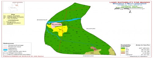 Land suitability map for Mango in Bharatnur-3 MWS