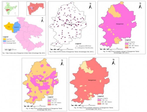 The GPS-GIS based fertility maps of Sangamner tahsil of Ahmednagar district (M.S.)